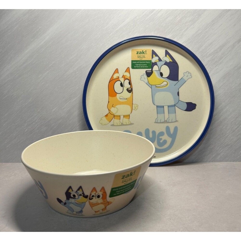 BLUEY 2 PIECE PLATE AND BOWL TABLEWARE SET CHILDRENS